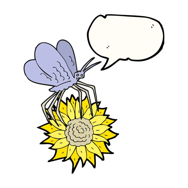 konuşma kabarcık karikatür kelebek çiçek