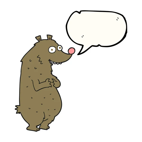 Mowy Bańka kreskówka niedźwiedź — Wektor stockowy