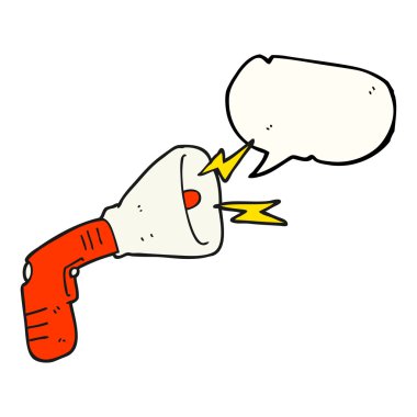 konuşma kabarcık karikatür megafon