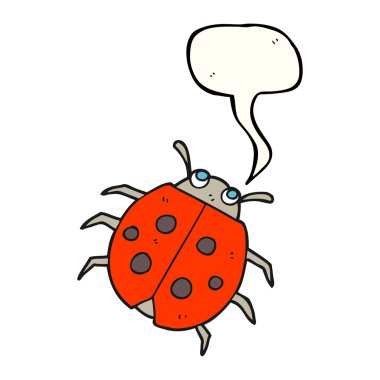 konuşma kabarcık karikatür uğur böceği