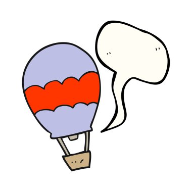 konuşma balonu çizgi film sıcak hava balonu