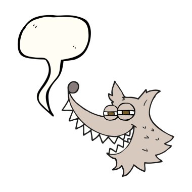 konuşma balonu çizgi film çılgın kurt