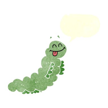 Retro karikatür tırtıl