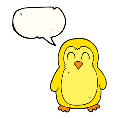 konuşma kabarcık karikatür kuş