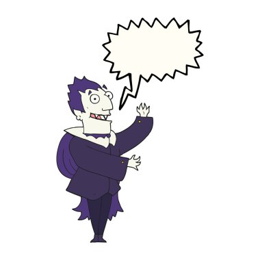 konuşma kabarcık karikatür vampir