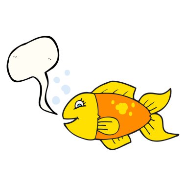 konuşma balonu çizgi film balık
