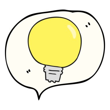 konuşma kabarcık karikatür ampul