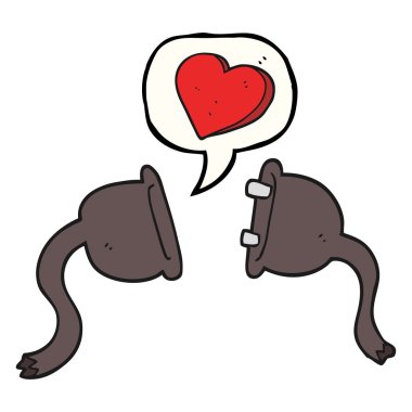 konuşma kabarcık karikatür elektrik fişleri