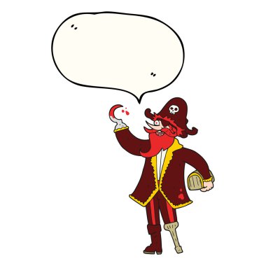 konuşma kabarcık karikatür korsan Kaptan