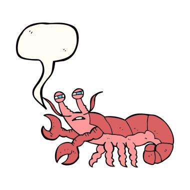 konuşma kabarcık karikatür ıstakoz