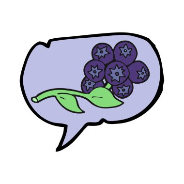 konuşma kabarcık karikatür yaban mersini