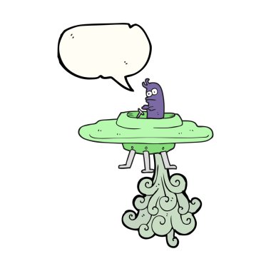 konuşma kabarcık karikatür uçan daire