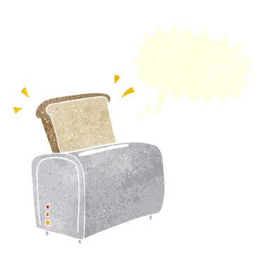 FreeHand retro karikatür ekmek kızartma makinesi