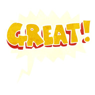 Harika! FreeHand retro karikatür sembolü