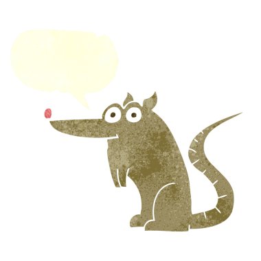 FreeHand retro karikatür sıçan