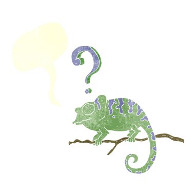 FreeHand retro karikatür meraklı bukalemun