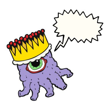 konuşma kabarcık karikatür uzaylı Kral