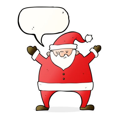 Konuşma balonlu çizgi film Noel Baba