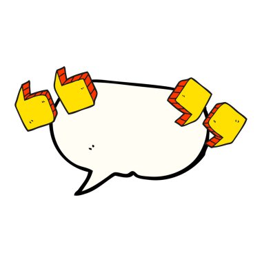 konuşma kabarcık karikatür tırnak işaretleri