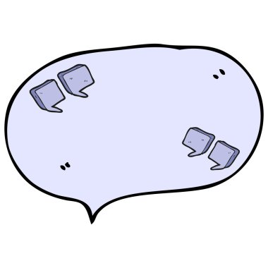 konuşma balonu çizgi film alıntı işaretleri