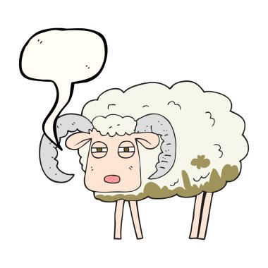 konuşma kabarcık karikatür ram içinde çamur