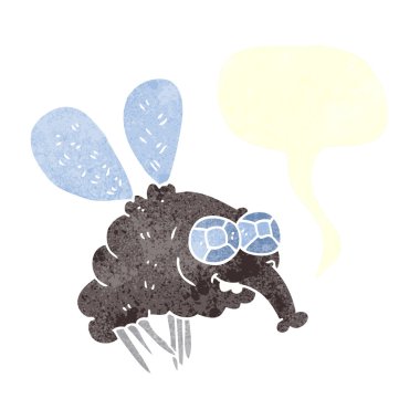 FreeHand retro karikatür sinek