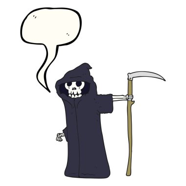 konuşma kabarcık karikatür ölüm