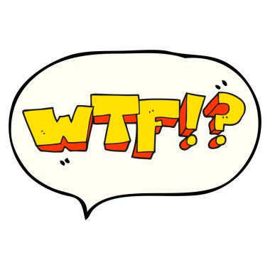 konuşma kabarcık karikatür Wtf sembolü