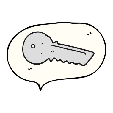 konuşma balonu çizgi film kapı anahtarı