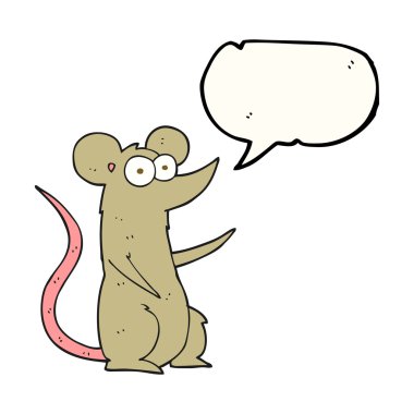 konuşma kabarcık karikatür fare