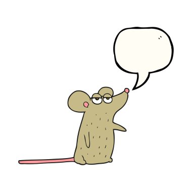 konuşma kabarcık karikatür fare