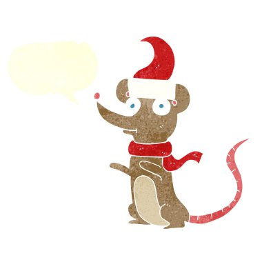 freehand retro karikatür fare giyiyor 