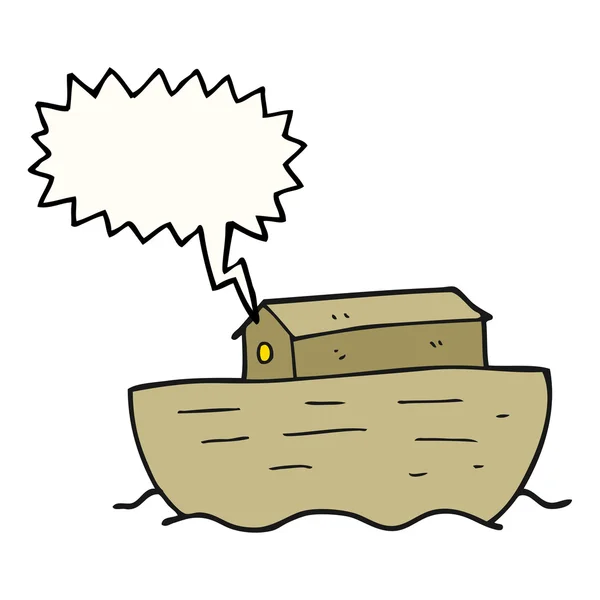 吹き出し漫画のノアの箱舟 — ストックベクタ