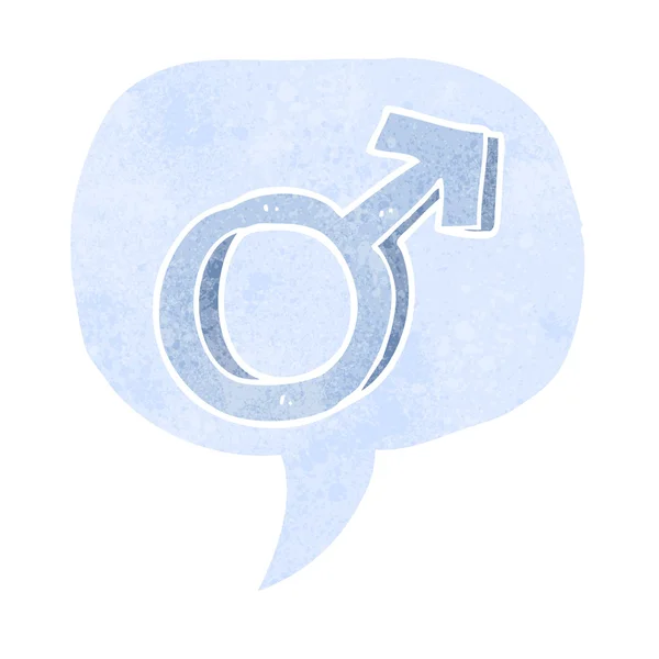 Vector de símbolo de género masculino icono — Archivo Imágenes Vectoriales