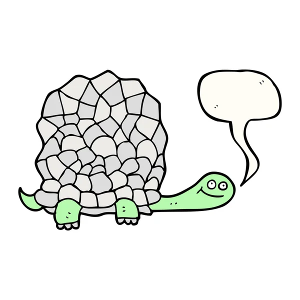 Sprechblase Cartoon-Schildkröte — Stockvektor