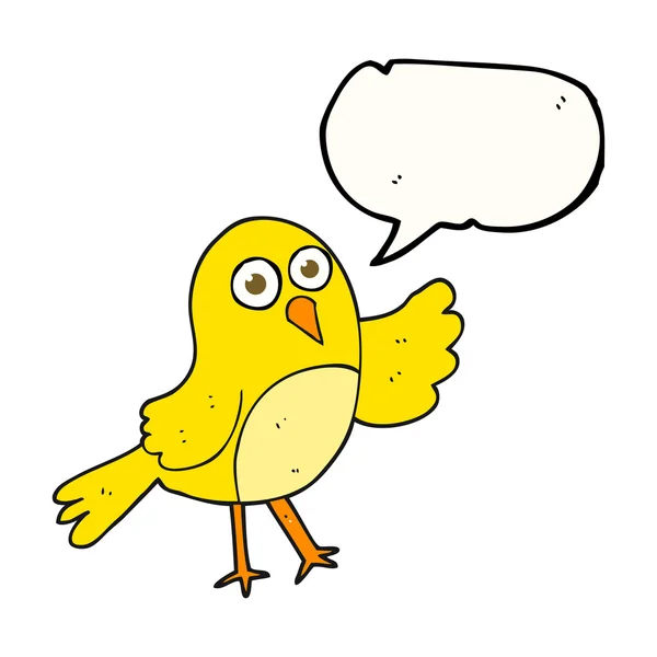 Speech bubble cartoon bird — Stock Vector