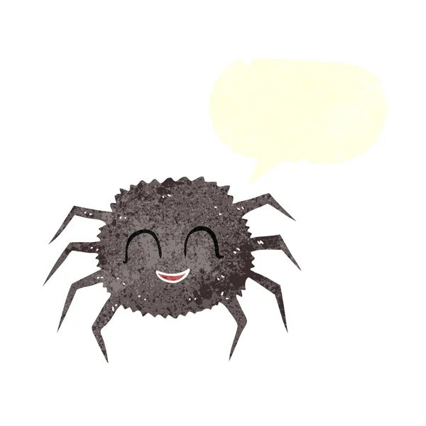 Odręczne retro kreskówka pająk — Wektor stockowy