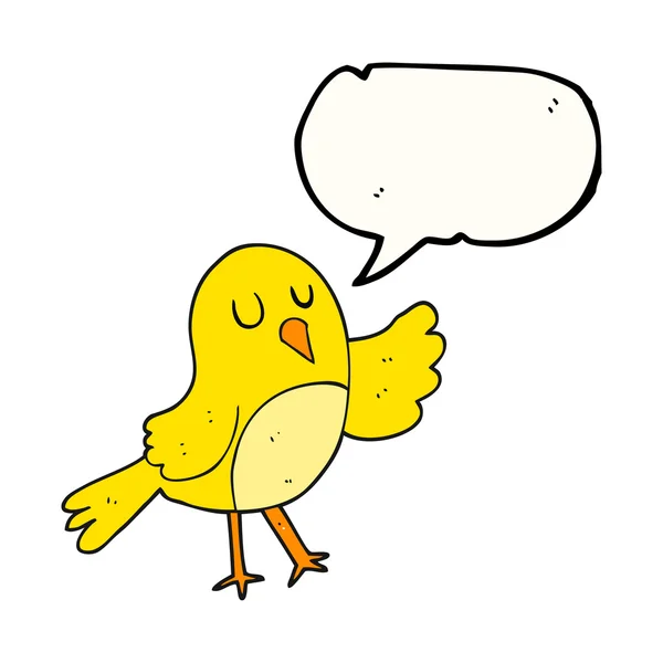 Speech bubble cartoon bird — Stock Vector