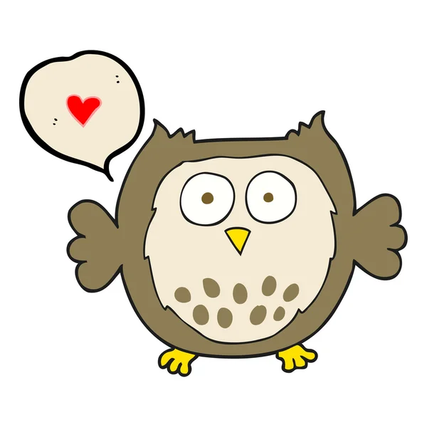 Tal bubbla cartoon owl — Stock vektor