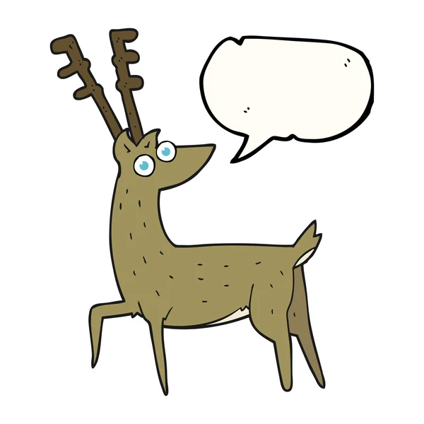 Discurso burbuja dibujos animados ciervo — Archivo Imágenes Vectoriales