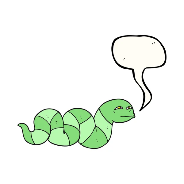 Мовна бульбашка мультяшна змія — стоковий вектор