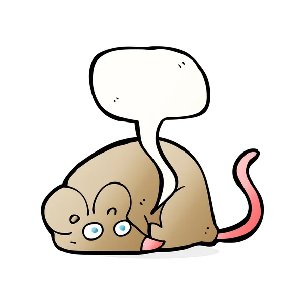 Cartoon-Maus mit Sprechblase — Stockvektor