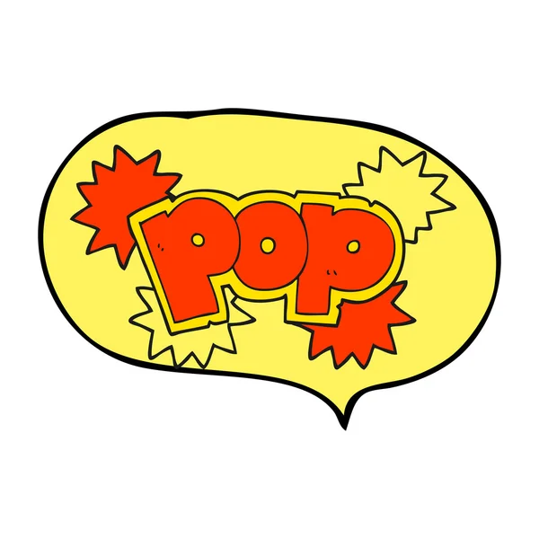 Speech bubble cartoon pop explosion symbol — Stock Vector