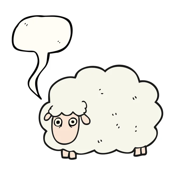 Speech bubble cartoon farting sheep — Stock Vector