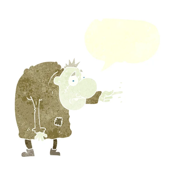 Ours en peluche dessin animé avec pensée — Image vectorielle