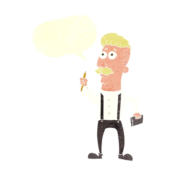 Karikatur glücklicher Mann mit Bart — Stockvektor