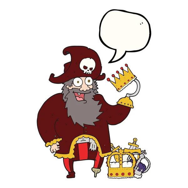 Мультфильм о пиратском капитане — стоковый вектор