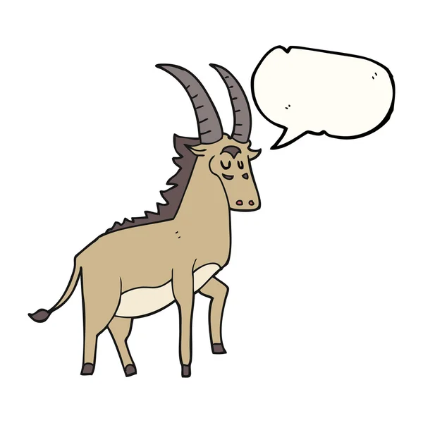 Speech bubble cartoon antelope — Stock Vector