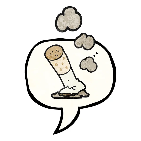 Sprechblase texturierte Cartoon-Zigarette — Stockvektor