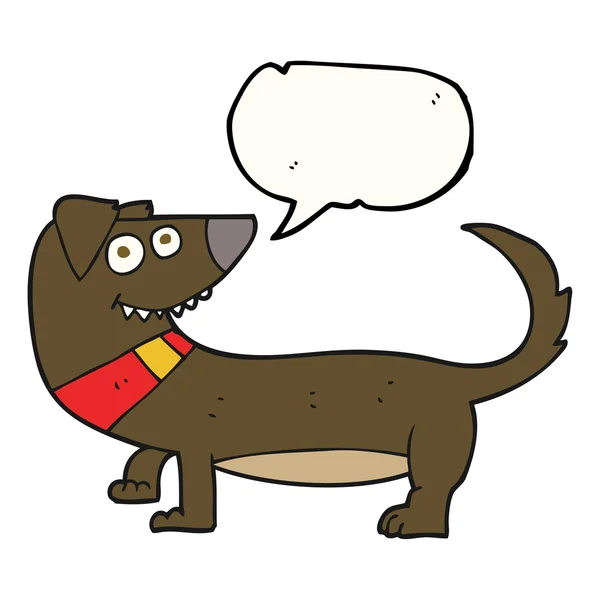 Toespraak bubble cartoon hond — Stockvector